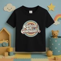 Retro School Counselor Back To School Teacher Squad Crew Toddler T-Shirt thumb 3