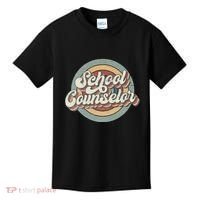 Retro School Counselor Back To School Teacher Squad Crew Kids T-Shirt thumb 0