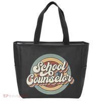 Retro School Counselor Back To School Teacher Squad Crew Tote Bag thumb 0