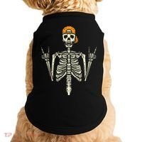 Rocker Skeleton Cap Skater Cool Halloween Punk Rock Doggie Tank thumb 0