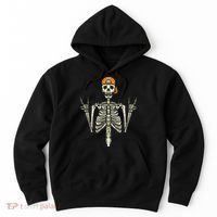 Rocker Skeleton Cap Skater Cool Halloween Punk Rock Hoodie thumb 0