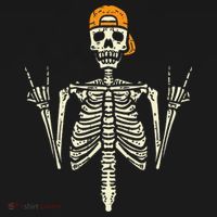 Rocker Skeleton Cap Skater Cool Halloween Punk Rock Women's Hoodie thumb 2