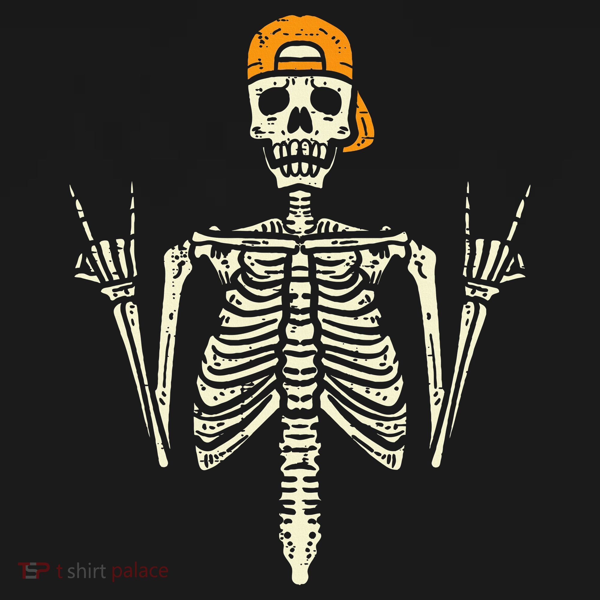 Rocker Skeleton Cap Skater Cool Halloween Punk Rock Women's Hoodie