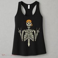 Rocker Skeleton Cap Skater Cool Halloween Punk Rock Women's Tank Top thumb 3