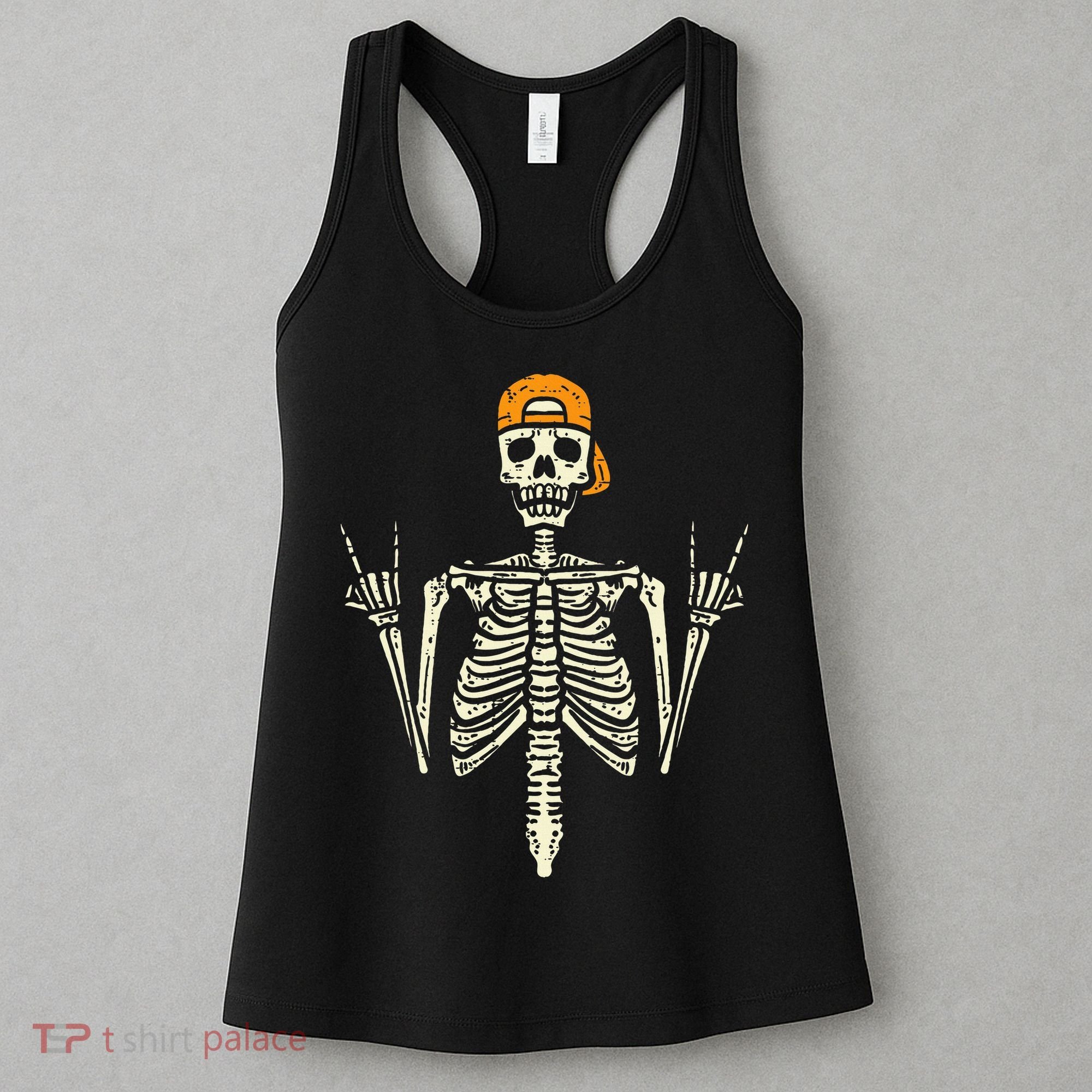 Rocker Skeleton Cap Skater Cool Halloween Punk Rock Women's Tank Top