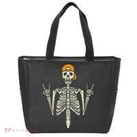Rocker Skeleton Cap Skater Cool Halloween Punk Rock Tote Bag thumb 0