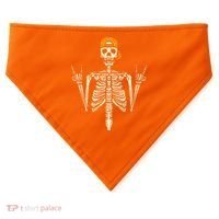 Rocker Skeleton Cap Skater Cool Halloween Punk Rock USA-Made Doggie Bandana thumb 0