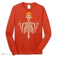 Rocker Skeleton Cap Skater Cool Halloween Punk Rock Long Sleeve Shirt thumb 0