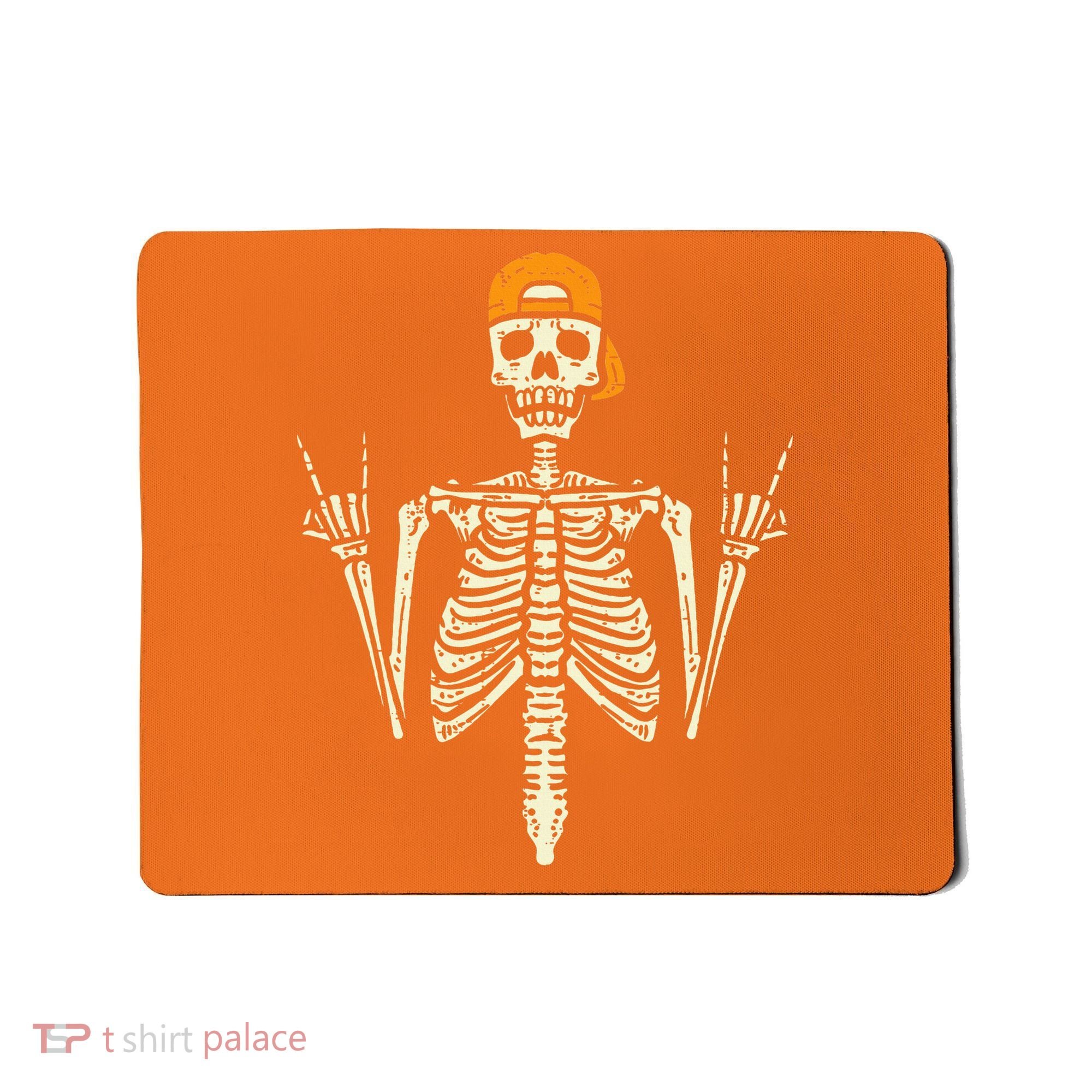 Rocker Skeleton Cap Skater Cool Halloween Punk Rock Mousepad