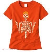 Rocker Skeleton Cap Skater Cool Halloween Punk Rock Women's T-Shirt thumb 0