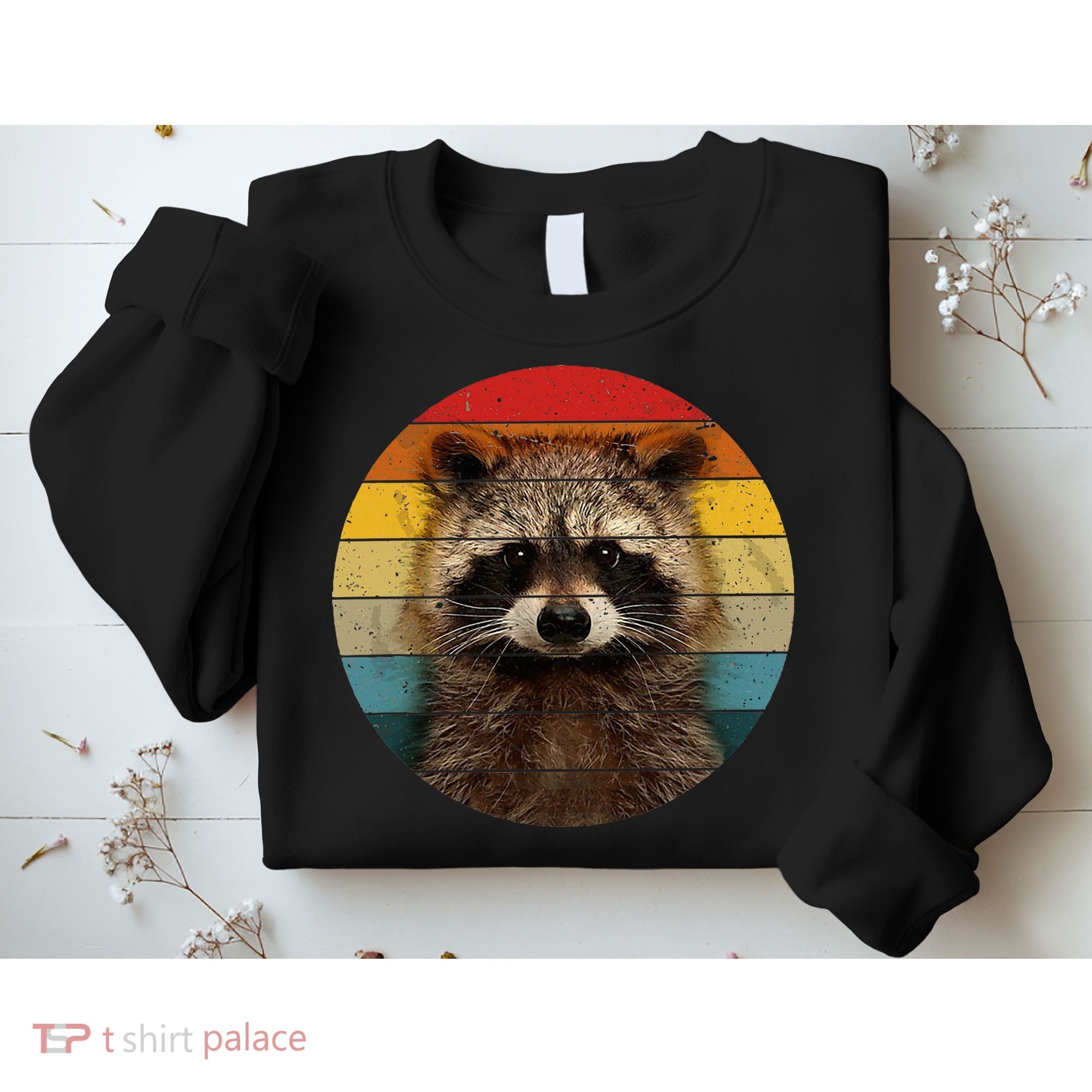 Raccoon Sunset Cute Baby Raccoon Sweatshirt