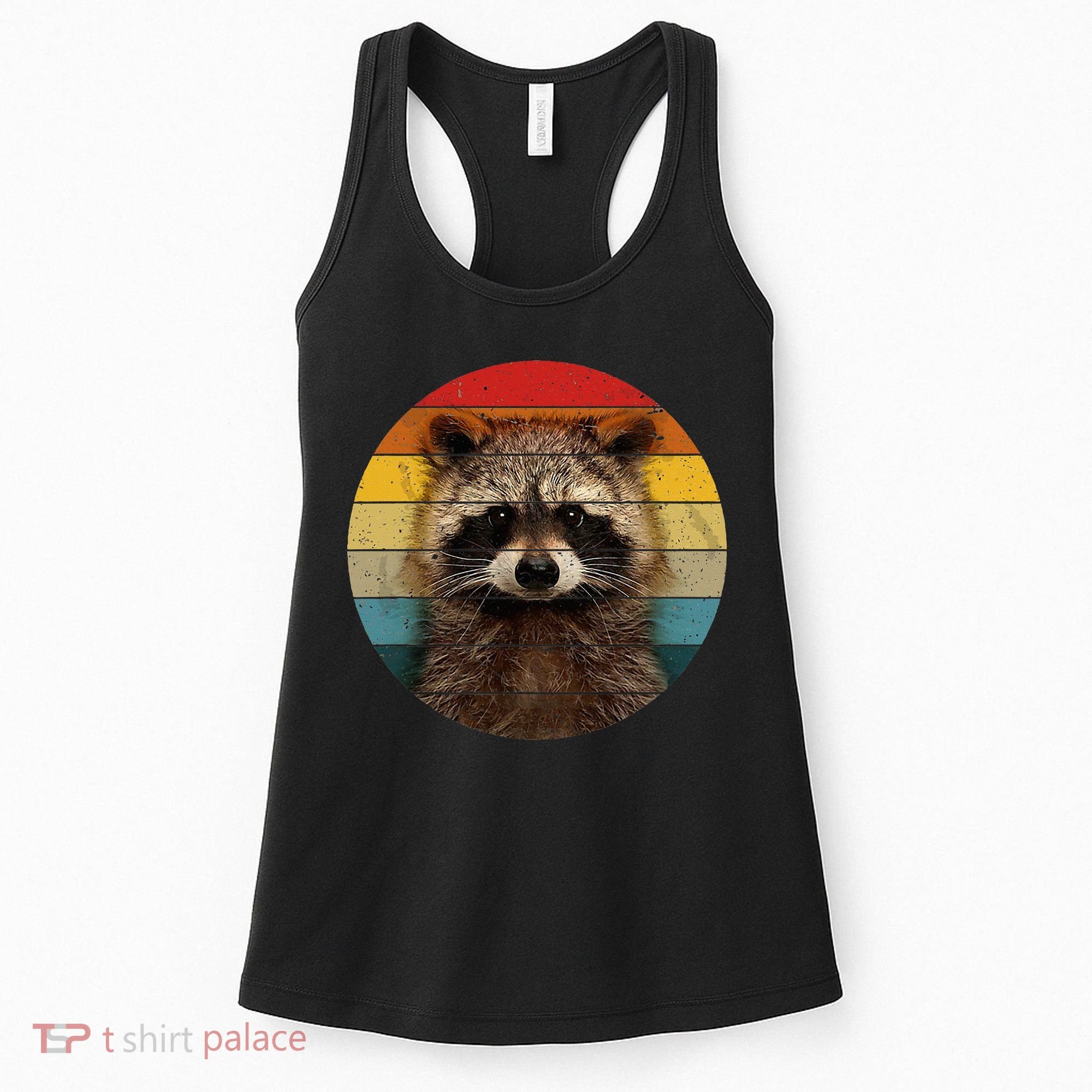 Raccoon Sunset Cute Baby Raccoon Women's Tank Top