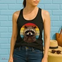 Raccoon Sunset Cute Baby Raccoon Women's Tank Top thumb 2