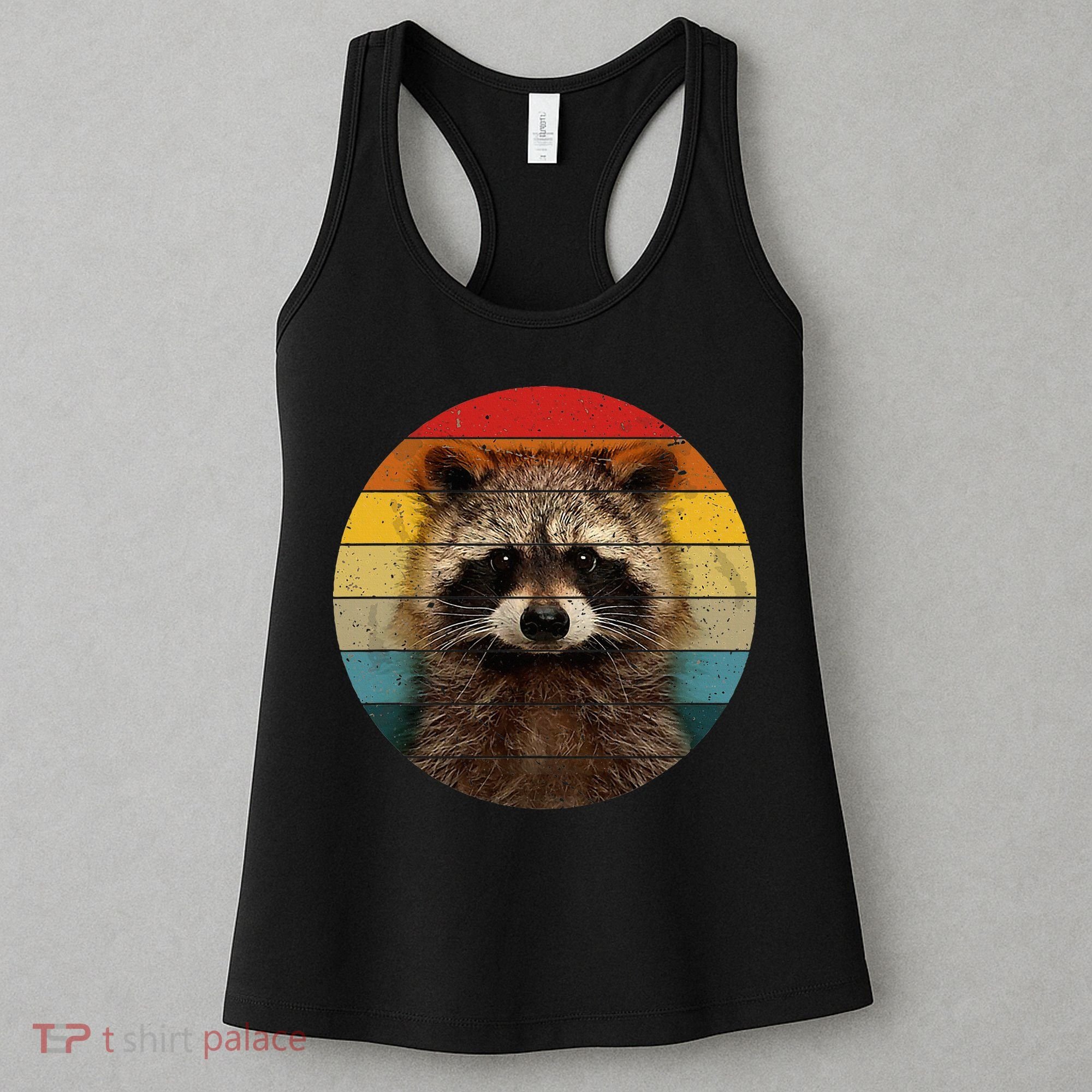Raccoon Sunset Cute Baby Raccoon Women's Tank Top