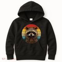 Raccoon Sunset Cute Baby Raccoon Kids Hoodie thumb 0