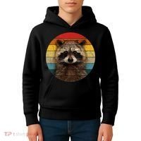 Raccoon Sunset Cute Baby Raccoon Kids Hoodie thumb 4