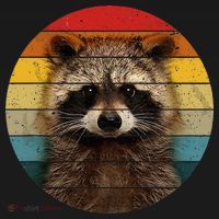 Raccoon Sunset Cute Baby Raccoon Kids T-Shirt thumb 4