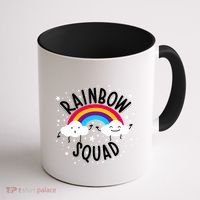 Rainbow Squad Cute Funny Cloud Sky Stars Coffee Mug thumb 1