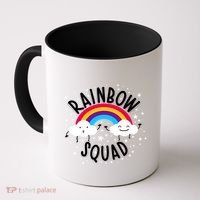 Rainbow Squad Cute Funny Cloud Sky Stars Coffee Mug thumb 0