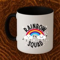 Rainbow Squad Cute Funny Cloud Sky Stars Coffee Mug thumb 2