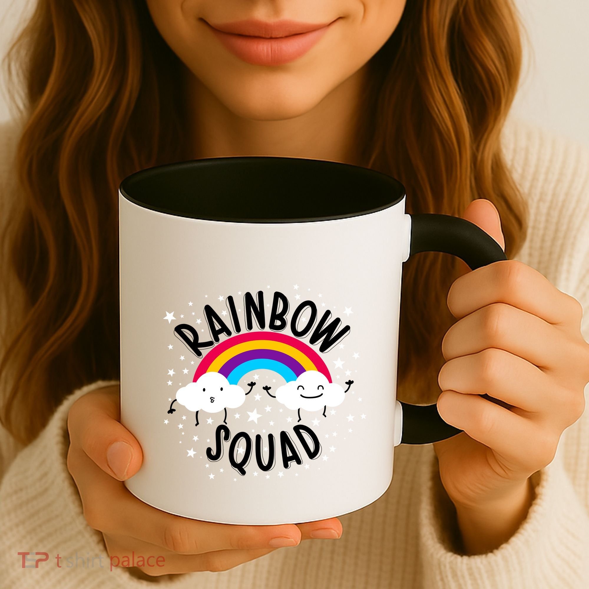 Rainbow Squad Cute Funny Cloud Sky Stars Coffee Mug