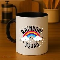 Rainbow Squad Cute Funny Cloud Sky Stars Coffee Mug thumb 4