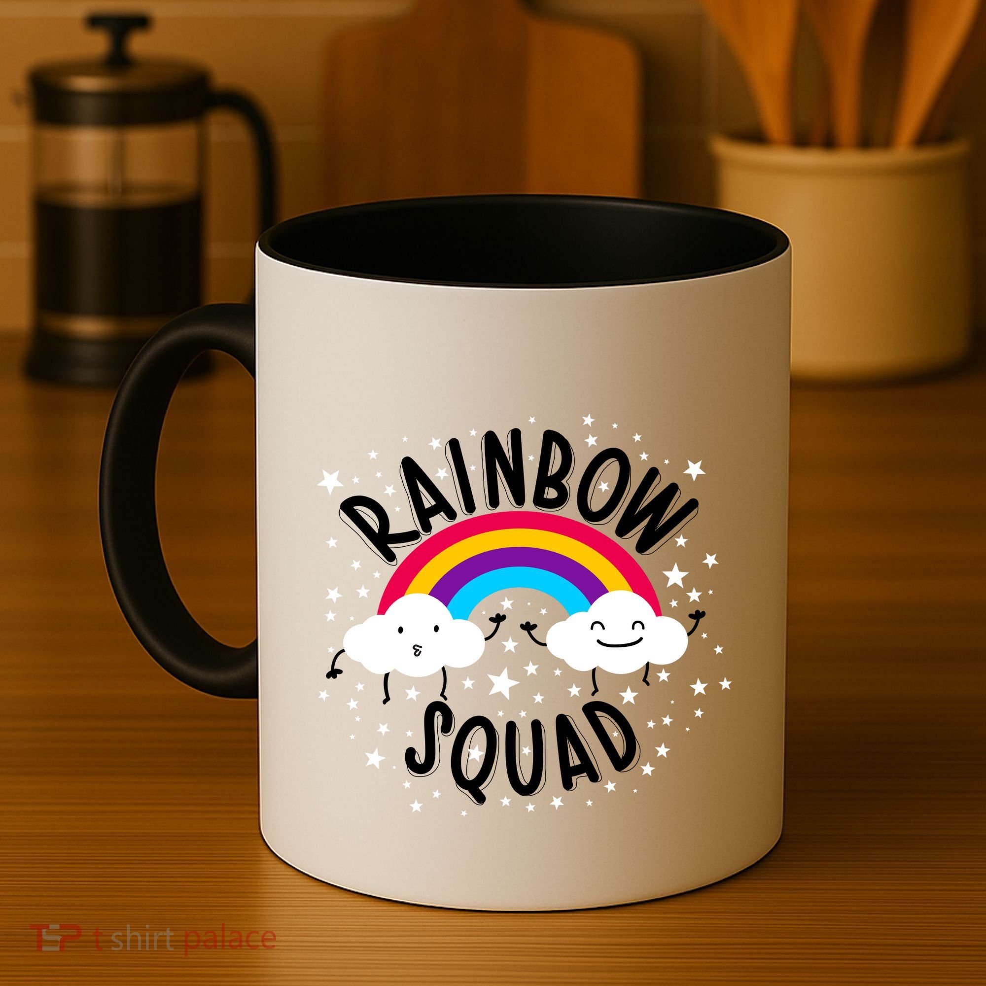 Rainbow Squad Cute Funny Cloud Sky Stars Coffee Mug