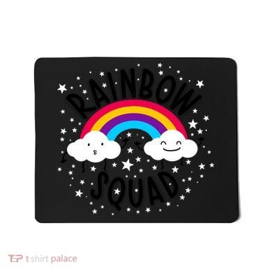Rainbow Squad Cute Funny Cloud Sky Stars Mousepad