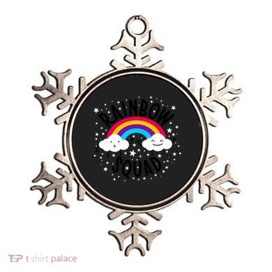 Rainbow Squad Cute Funny Cloud Sky Stars Ornament