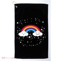 Rainbow Squad Cute Funny Cloud Sky Stars Golf Towel thumb 0
