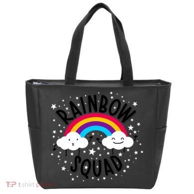 Rainbow Squad Cute Funny Cloud Sky Stars Tote Bag