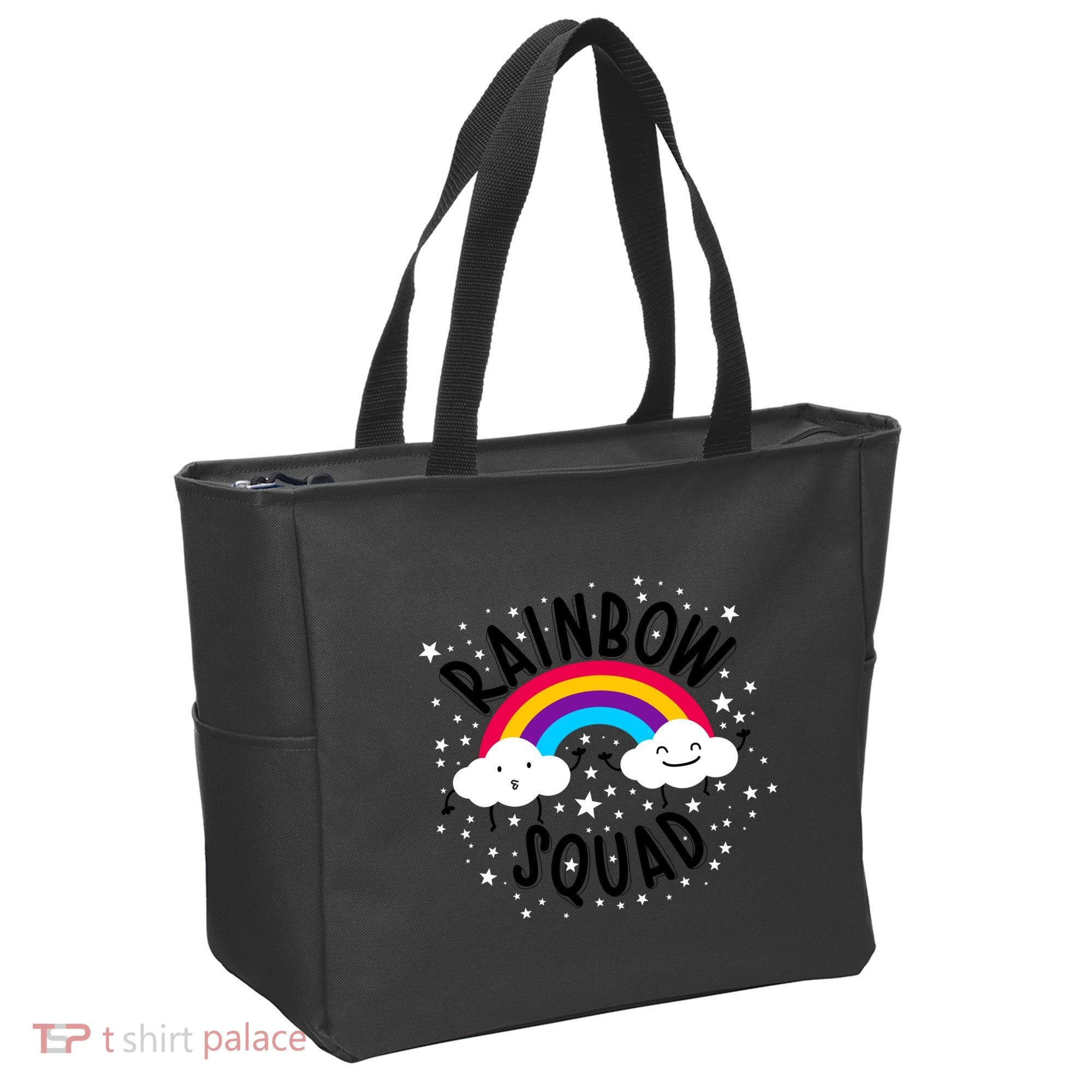 Rainbow Squad Cute Funny Cloud Sky Stars Tote Bag