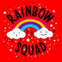 Rainbow Squad Cute Funny Cloud Sky Stars Santa Hat thumb 1