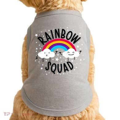 Rainbow Squad Cute Funny Cloud Sky Stars Doggie Tank