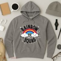 Rainbow Squad Cute Funny Cloud Sky Stars Hoodie thumb 3