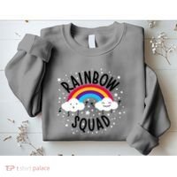 Rainbow Squad Cute Funny Cloud Sky Stars Sweatshirt thumb 2