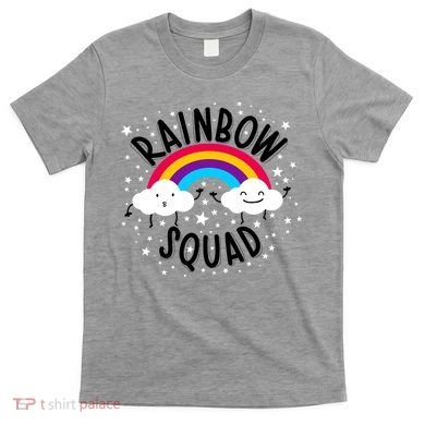 Rainbow Squad Cute Funny Cloud Sky Stars T-Shirt