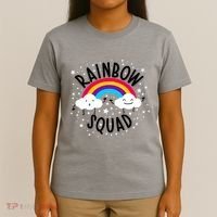 Rainbow Squad Cute Funny Cloud Sky Stars T-Shirt thumb 4