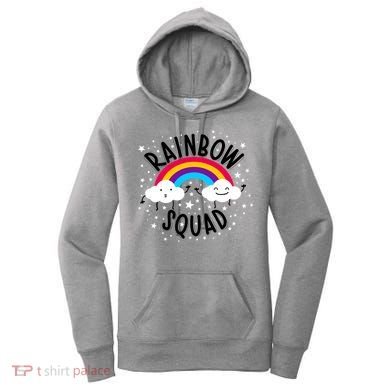 Rainbow Squad Cute Funny Cloud Sky Stars Women's Hoodie