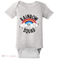 Rainbow Squad Cute Funny Cloud Sky Stars Baby Bodysuit thumb 0