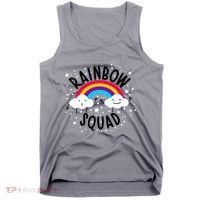 Rainbow Squad Cute Funny Cloud Sky Stars Tank Top thumb 0