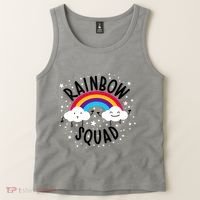 Rainbow Squad Cute Funny Cloud Sky Stars Tank Top thumb 2