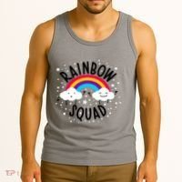 Rainbow Squad Cute Funny Cloud Sky Stars Tank Top thumb 3
