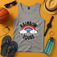 Rainbow Squad Cute Funny Cloud Sky Stars Tank Top thumb 4