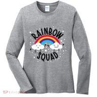 Rainbow Squad Cute Funny Cloud Sky Stars Women's Long Sleeve Shirt thumb 0