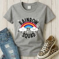Rainbow Squad Cute Funny Cloud Sky Stars Women's T-Shirt thumb 3