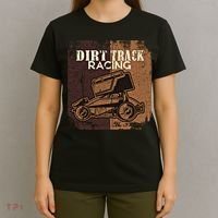 Retro Sprint Car Dirt Track Racing Race Motorsport Fan Gift T-Shirt thumb 4