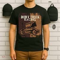 Retro Sprint Car Dirt Track Racing Race Motorsport Fan Gift T-Shirt thumb 6