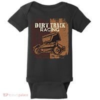 Retro Sprint Car Dirt Track Racing Race Motorsport Fan Gift Baby Bodysuit thumb 0