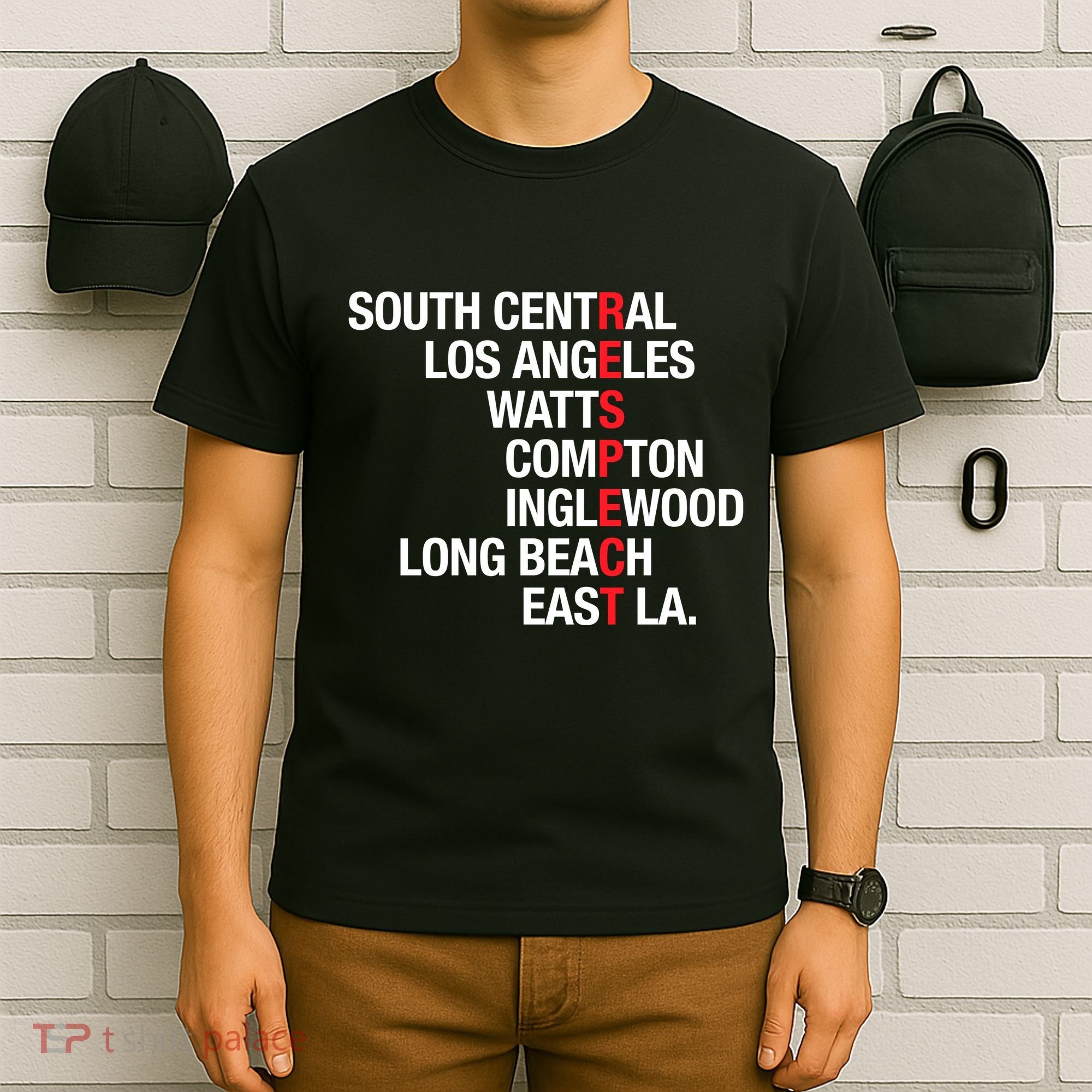 RESPECT South Central Los Angeles Watts Long Beach T-Shirt